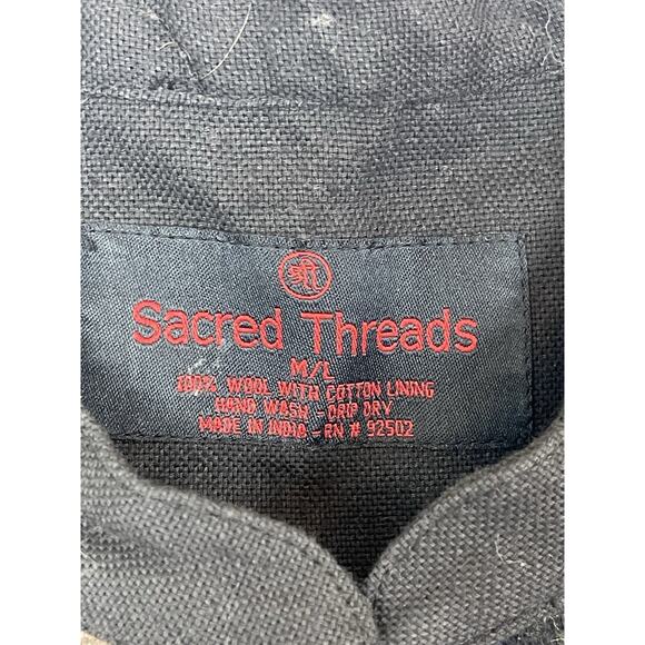 Sacred Threads Vest Women’s M/L Patchwork Multi Color Plaid Wool With Cotton - Picture 4 of 7